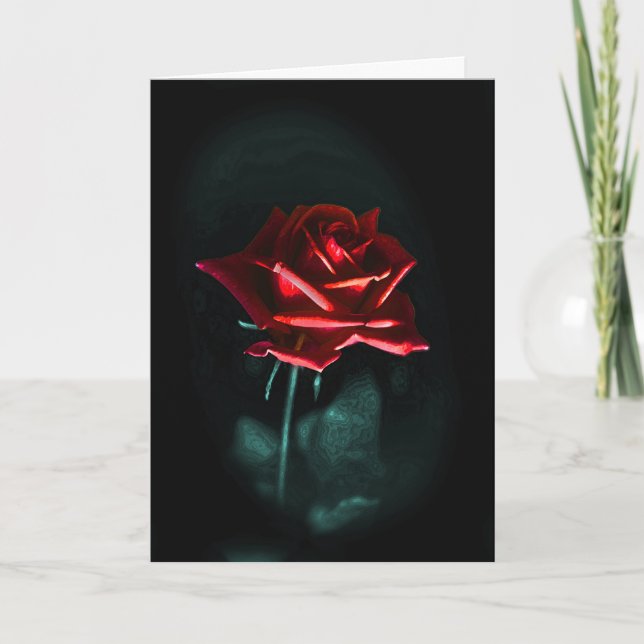 Single Gothic Rose Valentine's Day Card (Front)