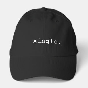 single. Hat – Minimalist Embroidered Black Cap