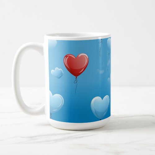 Single heart coffee mug