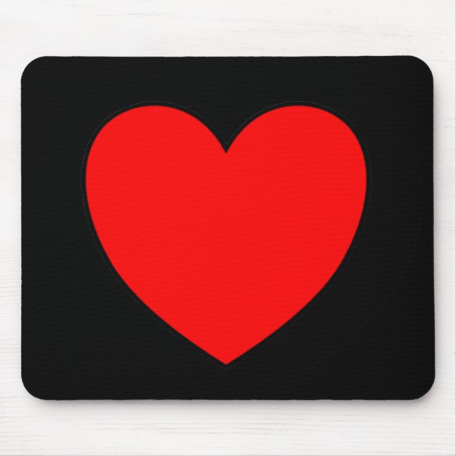 Single Heart Mouse Pad (Front)