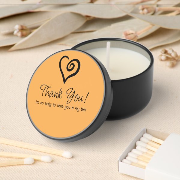 Single Heart on a Subtle Orange Background