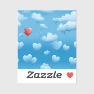 Single heart sticker