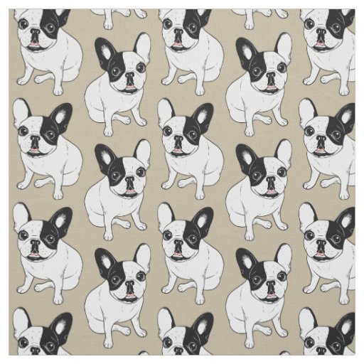 Single Hooded Brindle Pied Frenchie Fabric