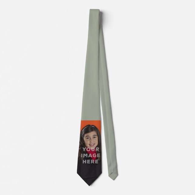 Single Image Photo Funny Neck Tie Grey Background (Front)