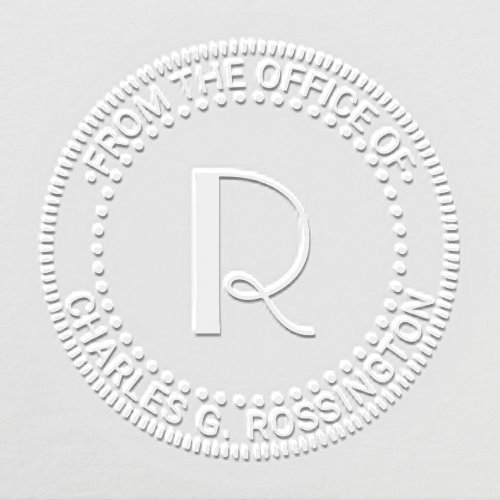 Single Initial Letter Monogram from the office Embosser