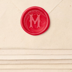 Single Initial Monogram Personalized Wax Seal Sticker