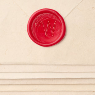 Single Initial Monogram Personalized Wax Seal Sticker
