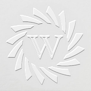 Single Initial Monogram Round Spiral Frame #3CO Embosser
