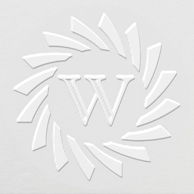 Single Initial Monogram Round Spiral Frame #3CO Embosser (Design)