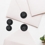 Single Initial Monogram Wax Seal Sticker<br><div class="desc">A perfect wax steal without the mess! Customize with your initial using the template form.</div>