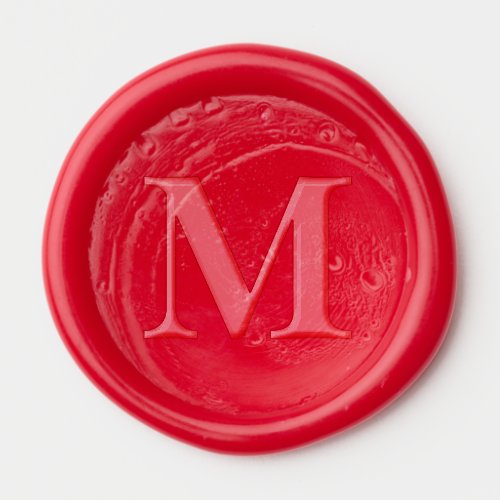 Single Initial Red Wax Seal Sticker