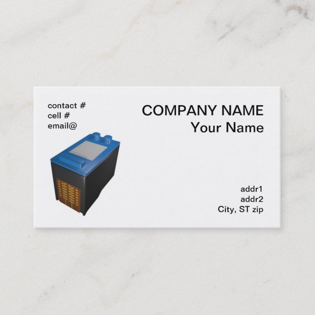 single inkjet printer cartridge business card (Front)