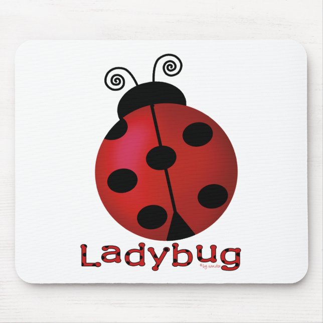 Single Ladybug Mouse Pad (Front)