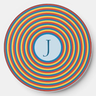 Single Letter Primary Color Rings Initial