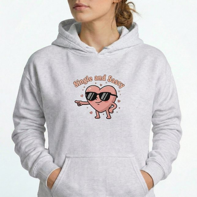 Single life Funny Retro Heart Pullover Hoodie Gift (Creator Uploaded)