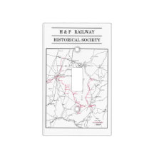 Single Light Switch Cover - H&F Railway System Map