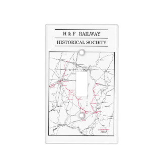 Single Light Switch Cover - H&F Railway System Map