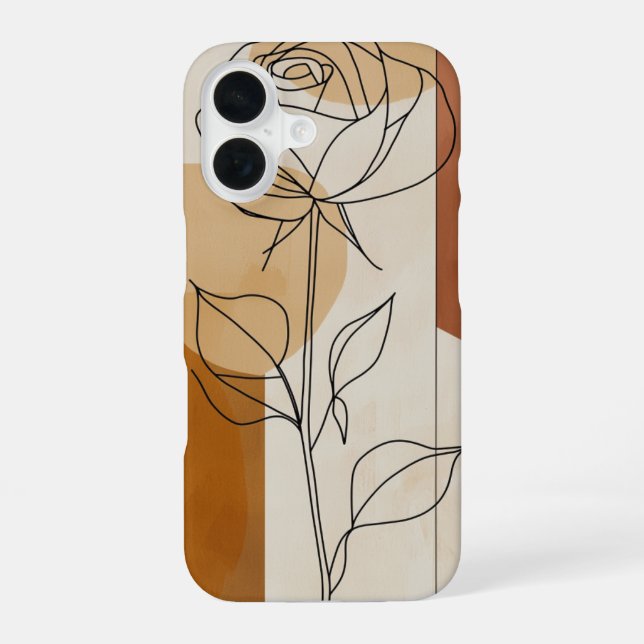 Single Line Rose iPhone Case (Back)