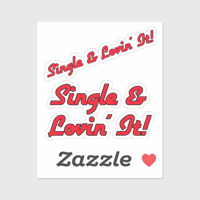 Single & Lovin' It! Scrap Book Sticker (Sheet)