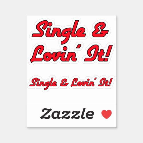Single  Lovin It Scrap Book Sticker