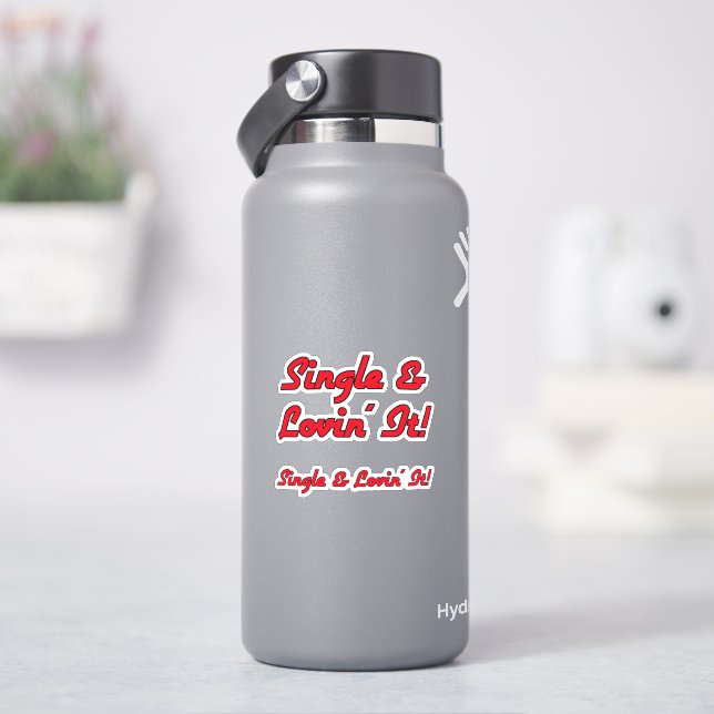 Single & Lovin' It! Scrap Book Sticker (HydroFlask)