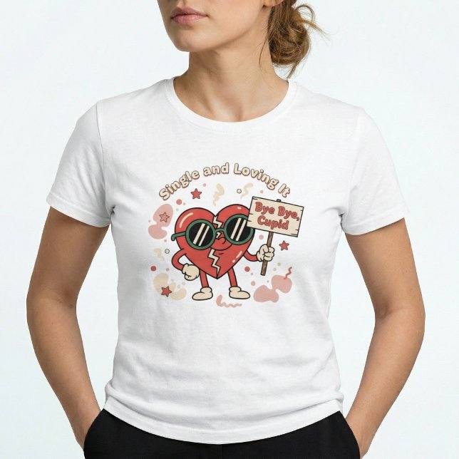 Single & Loving It Retro Funny Canvas  Tri-Blend Shirt (Creator Uploaded)