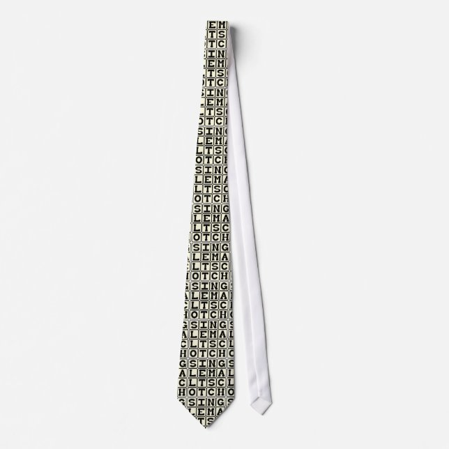Single Malt Scotch, Alcohol Drink Tie (Front)