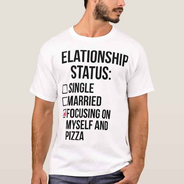 Single Married Taken Checkbox Gift Funny Single Pi T-Shirt (Front)