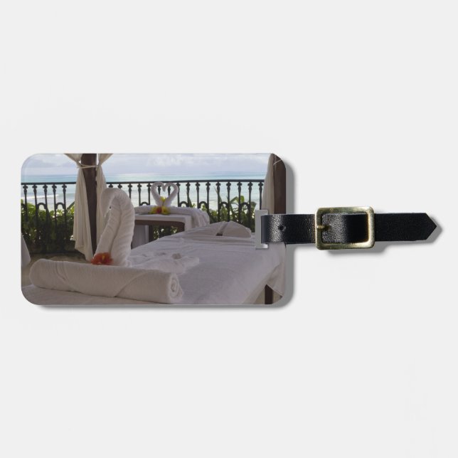 Single Massage Table Luggage Tag (Front Horizontal)