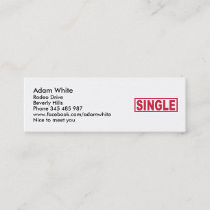 Single Mini Business Card