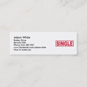Single Mini Business Card