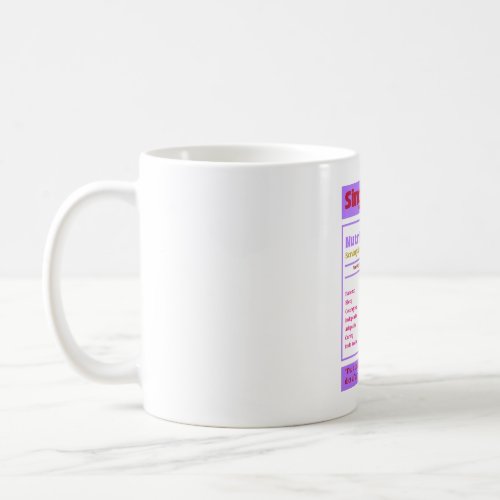 single mom nutrition facts table coffee mug