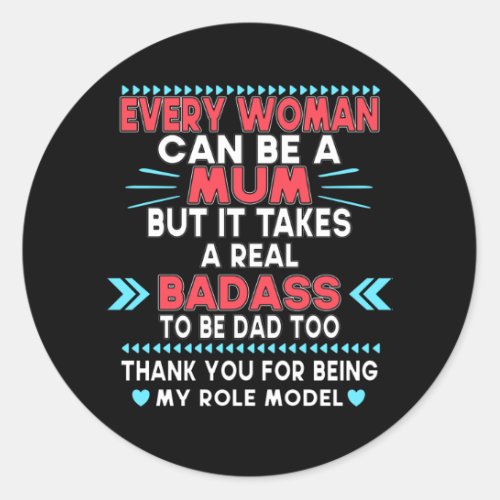 Single Mum Saying Classic Round Sticker