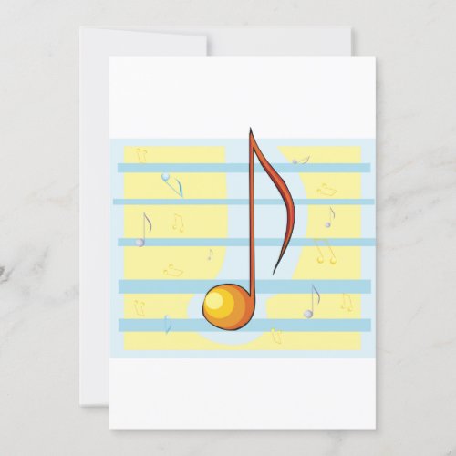 Single Musical Note Invitation