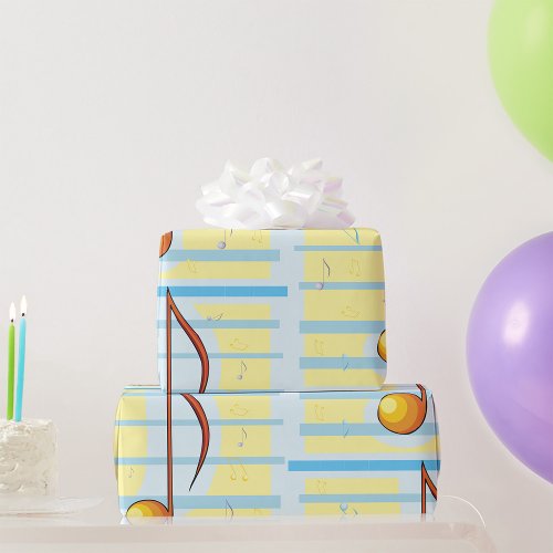 Single Musical Note Wrapping Paper