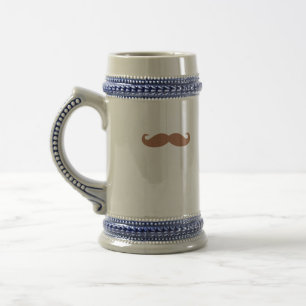 single mustache beer stein