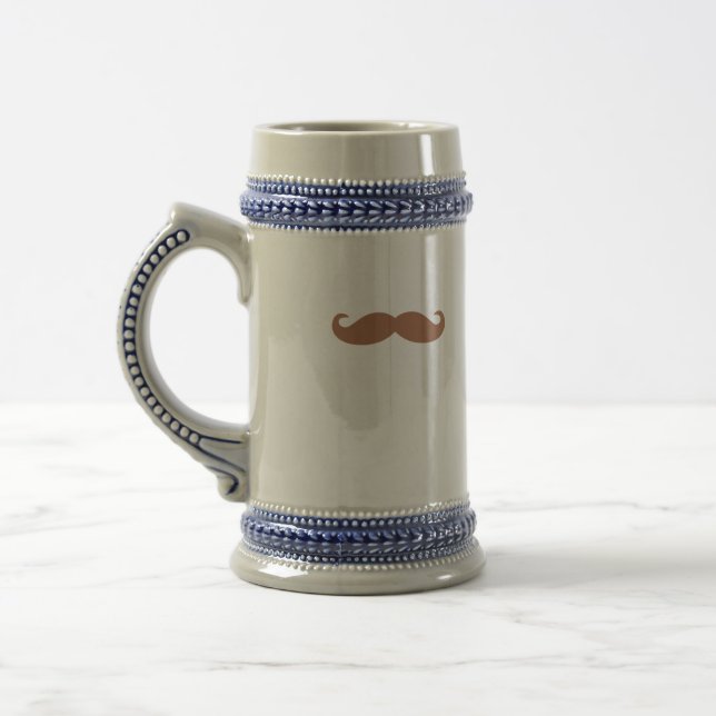 single mustache beer stein (Left)