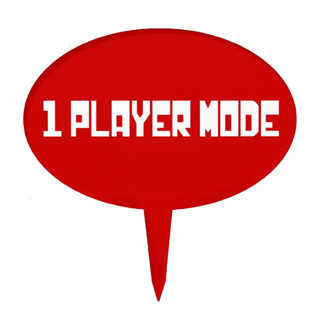Single / One Player Mode Cake Topper (Front)