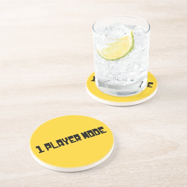 Single / One Player Mode Sandstone Coaster (Side)