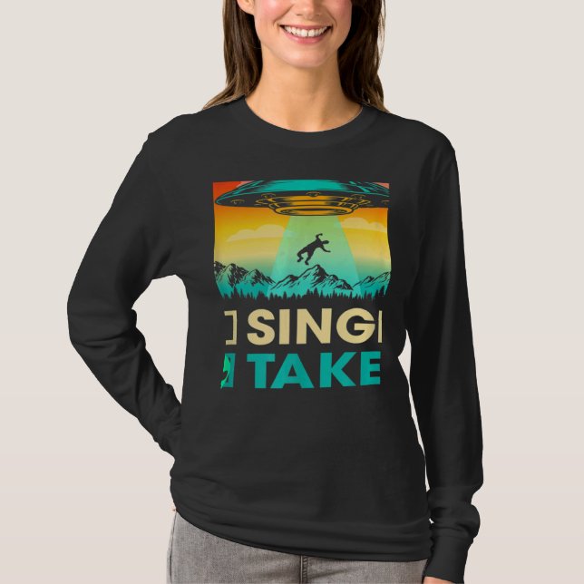 Single Or Taken  Alien UFO Valentine's Day Men Wom T-Shirt (Front)