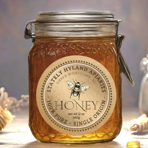 Single Origin Your Name Here Kraft Honey Jar Label