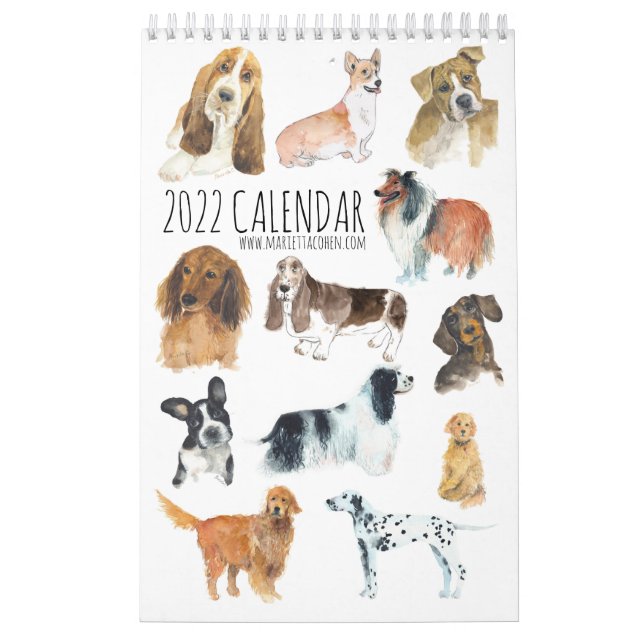 Single Page 2023 DOGS calendar, White Calendar (Cover)