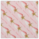 Single pale pink rose wedding custom name fabric