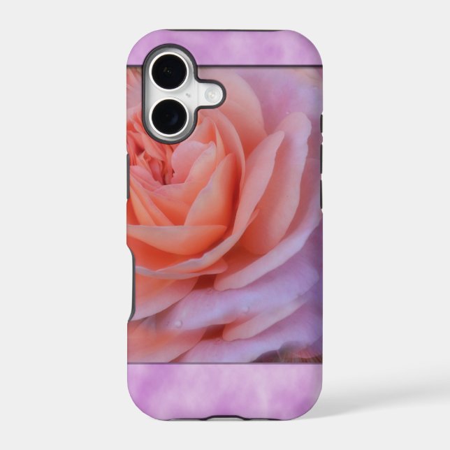 Single Peach Rose Iphone Case (Back)