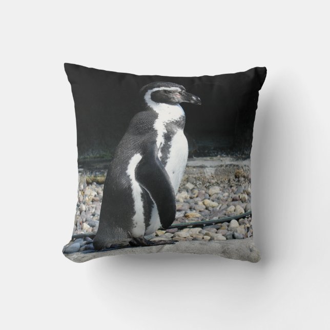 Single Penguin Throw Pillow (Front)