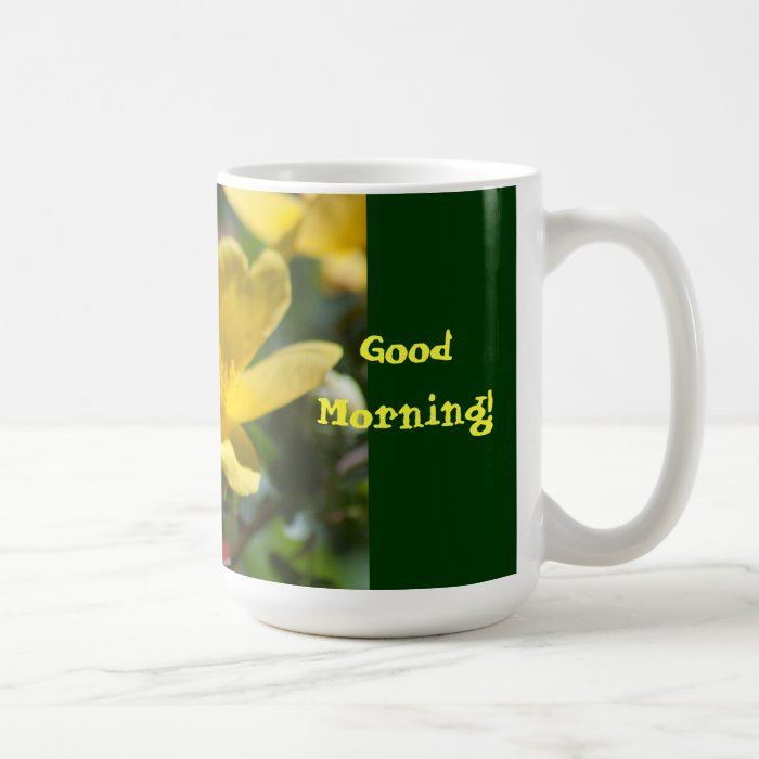 Single Petal Yellow Rose Good Morning Mugs