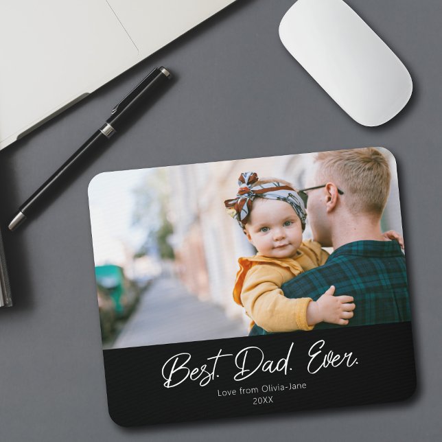 Single Photo Best Dad Ever Mousepad (Single Photo Best Dad Ever Mousepad)