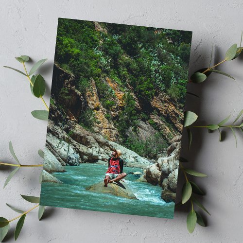 Single Photo Front  Travel Memories Photo Collage Holiday Card