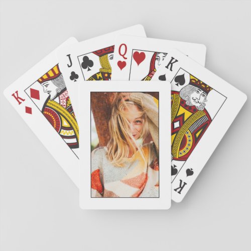 Single Photo Template Black Frame Poker Cards