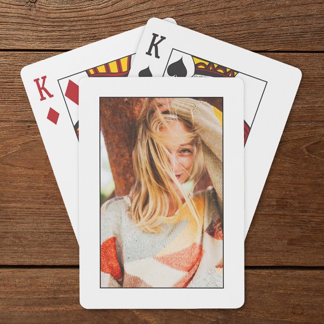 Single Photo Template Black Frame Poker Cards (Creator Uploaded)